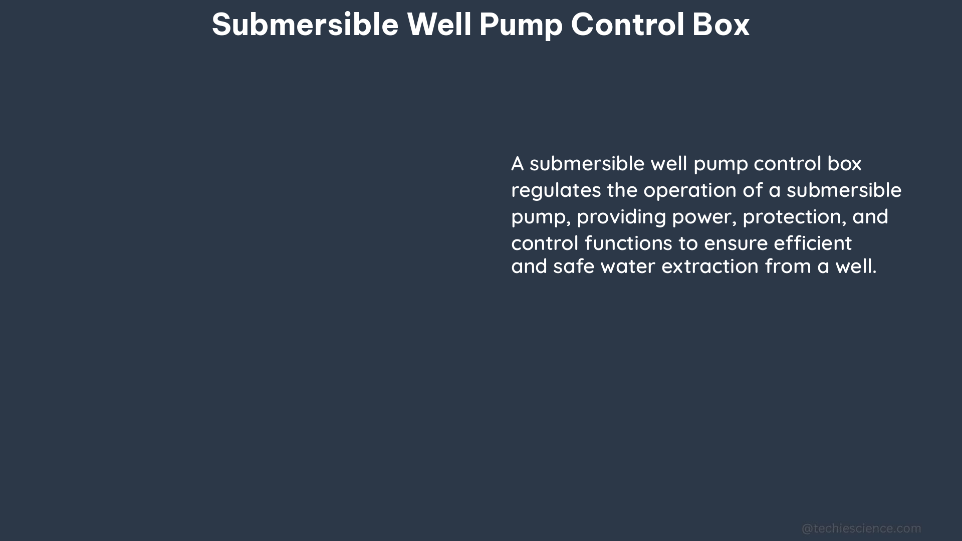 submersible well pump control box