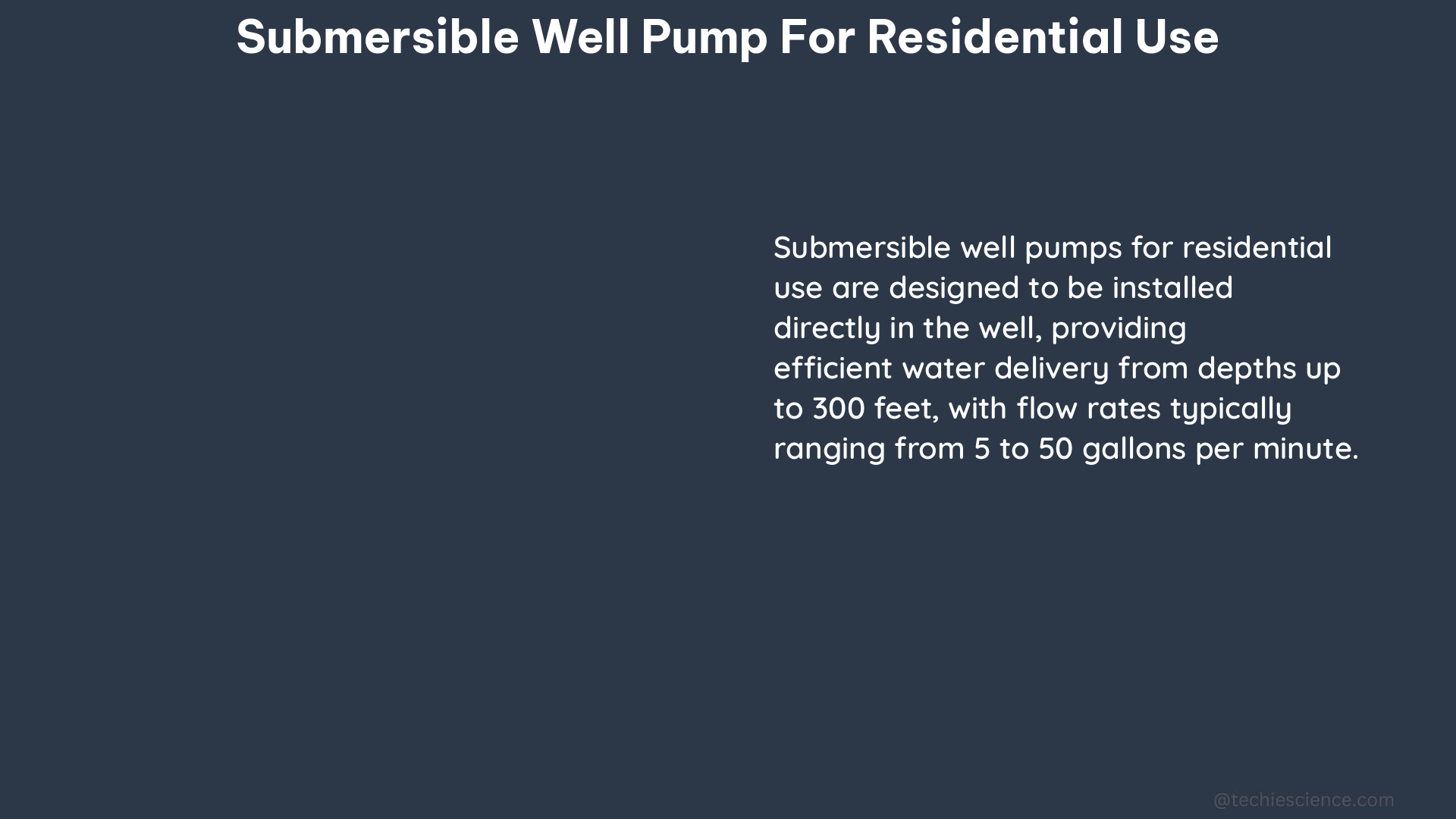 submersible well pump for residential use