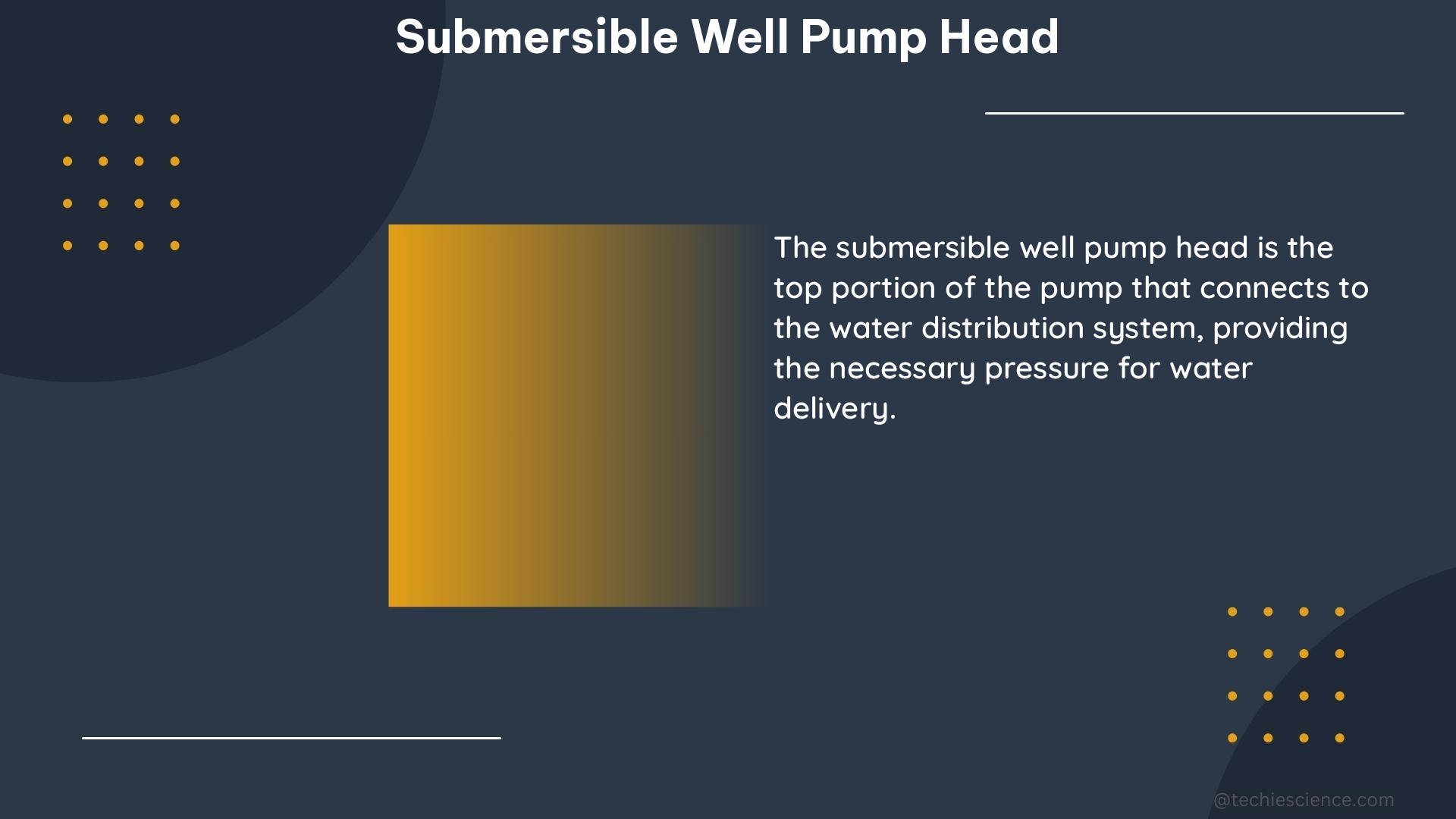 submersible well pump head