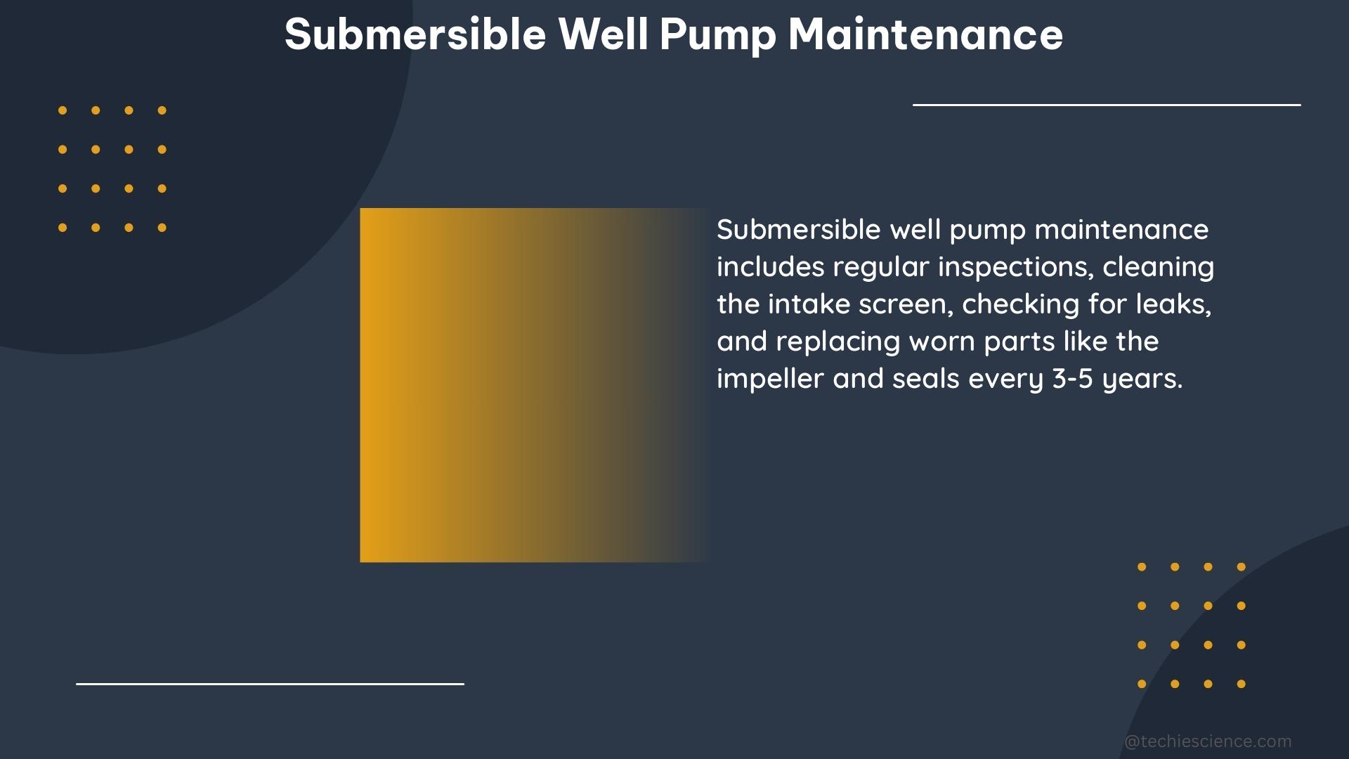 submersible well pump maintenance