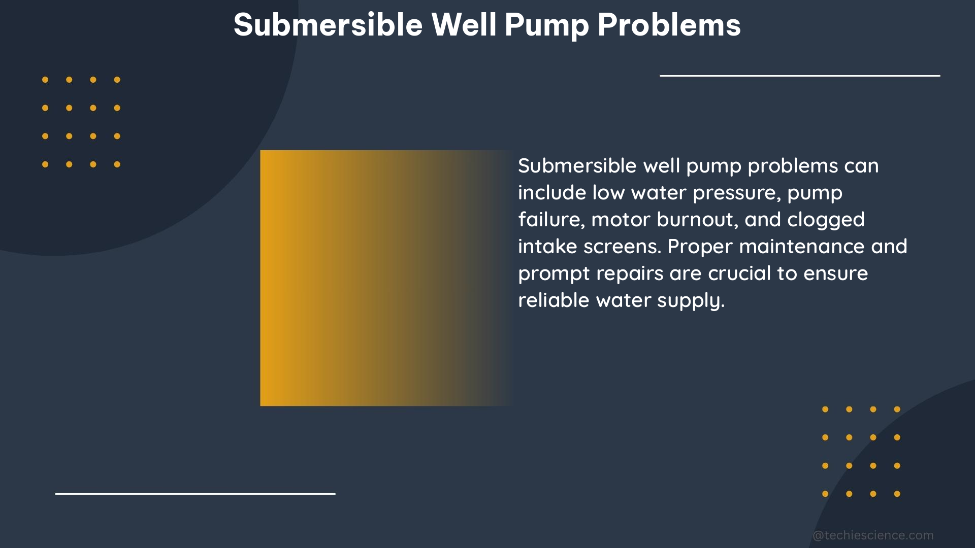 submersible well pump problems