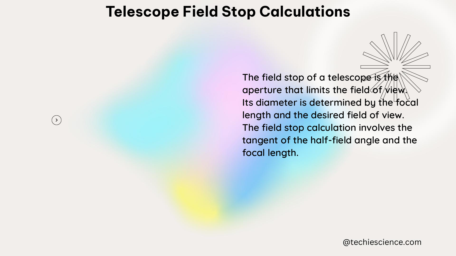 telescope field stop calculations