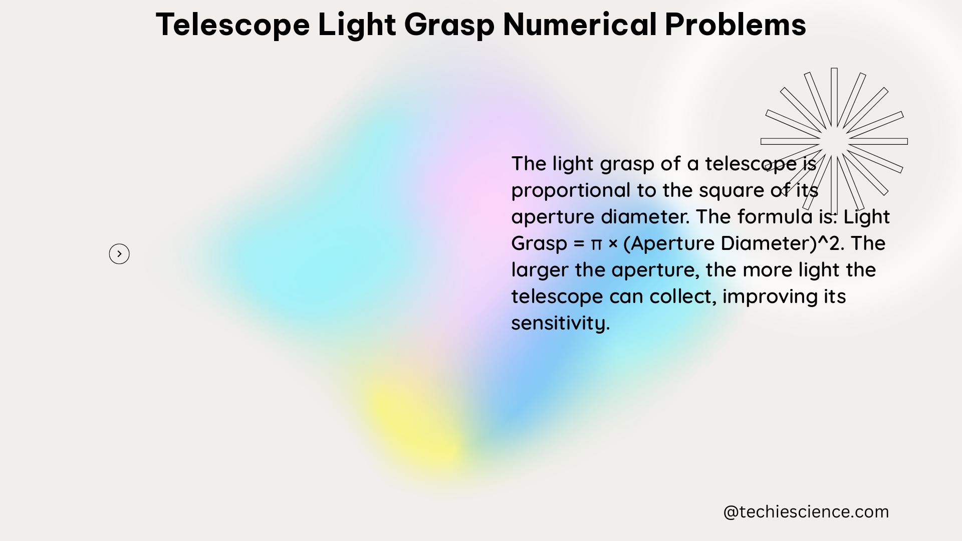 telescope light grasp numerical problems