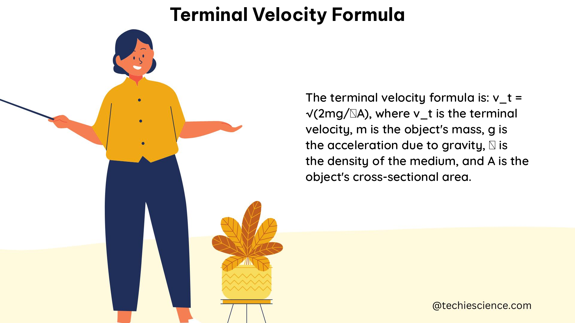 terminal velocity formula