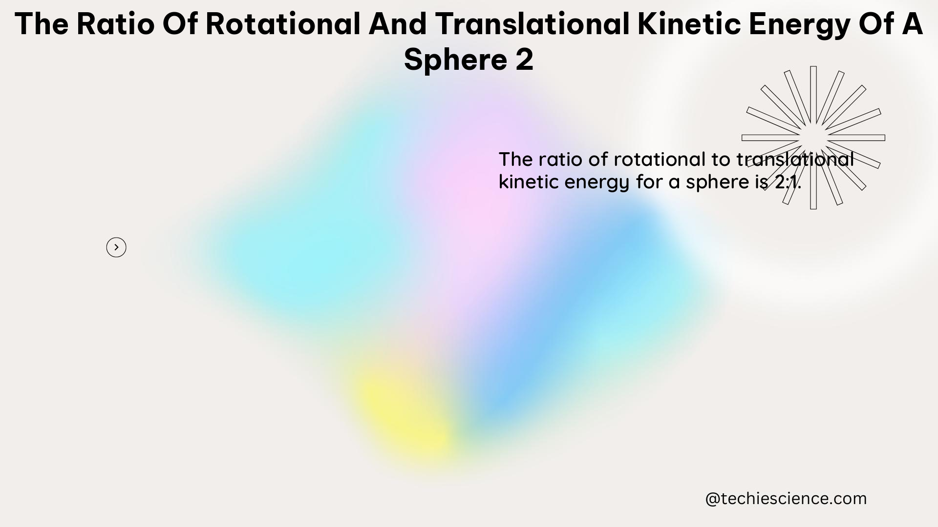 the ratio of rotational and translational kinetic energy of a sphere 2