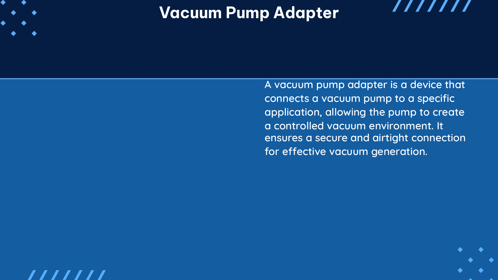 vacuum pump adapter