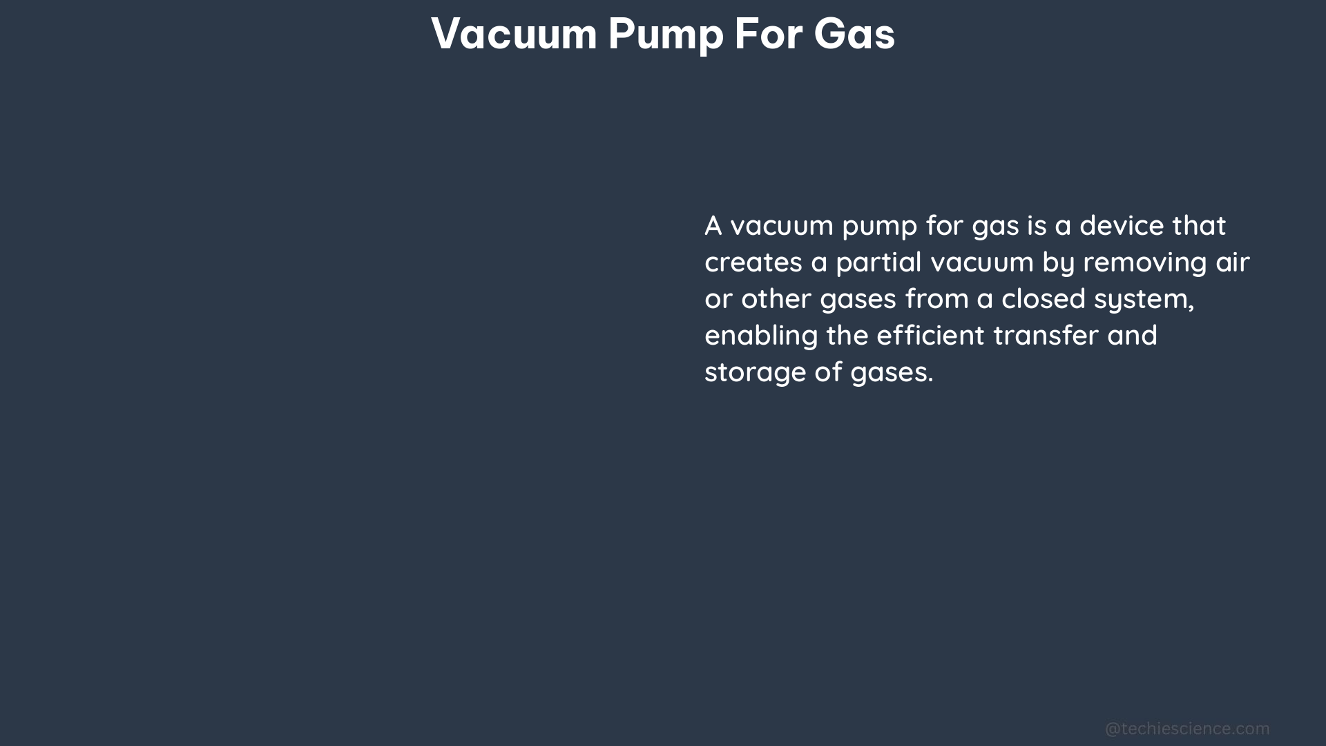 vacuum pump for gas