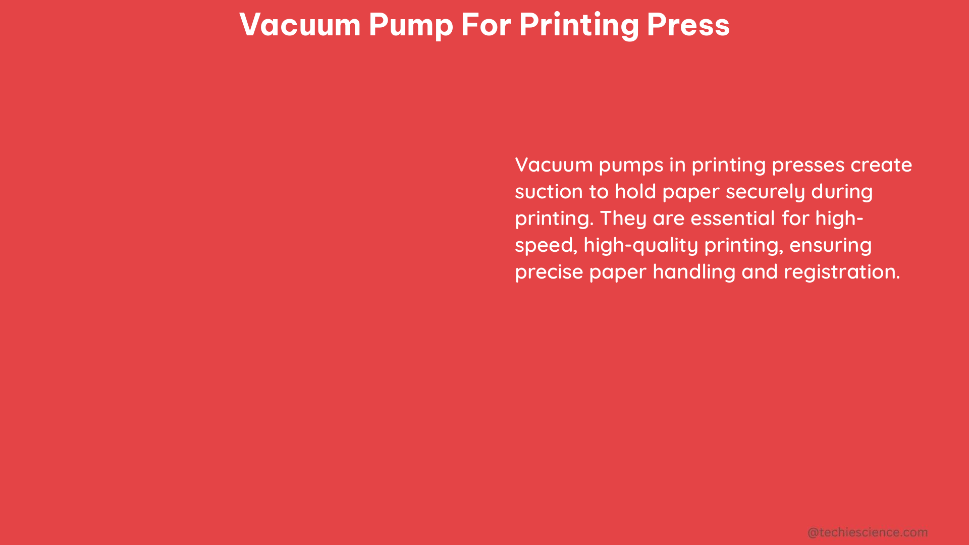 vacuum pump for printing press