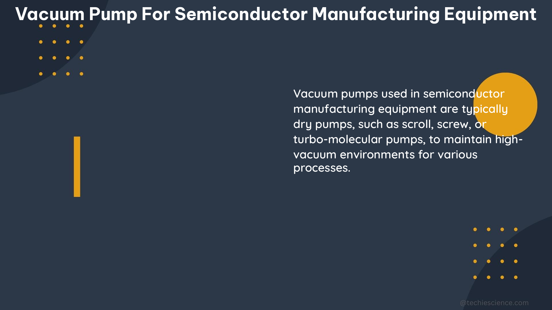 vacuum pump for semiconductor manufacturing equipment