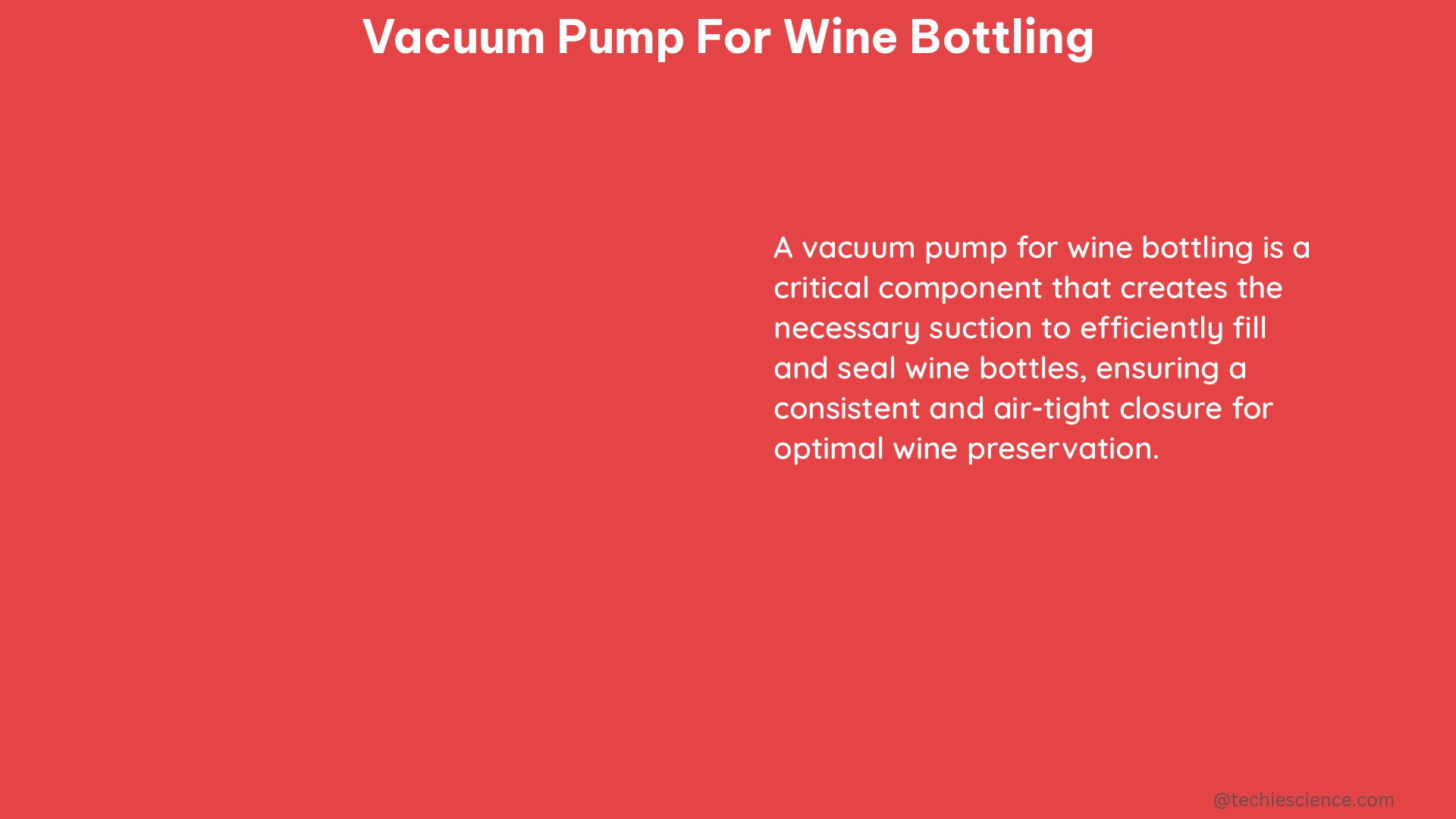 vacuum pump for wine bottling