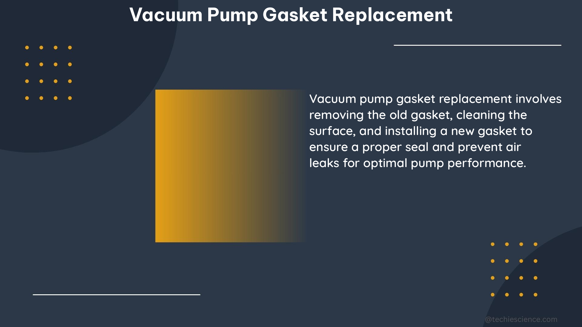 vacuum pump gasket replacement