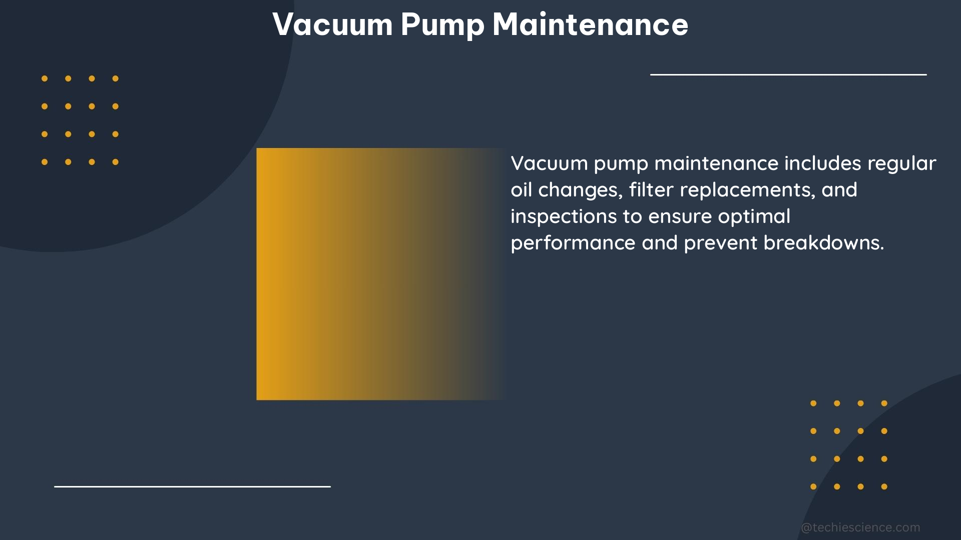 vacuum pump maintenance