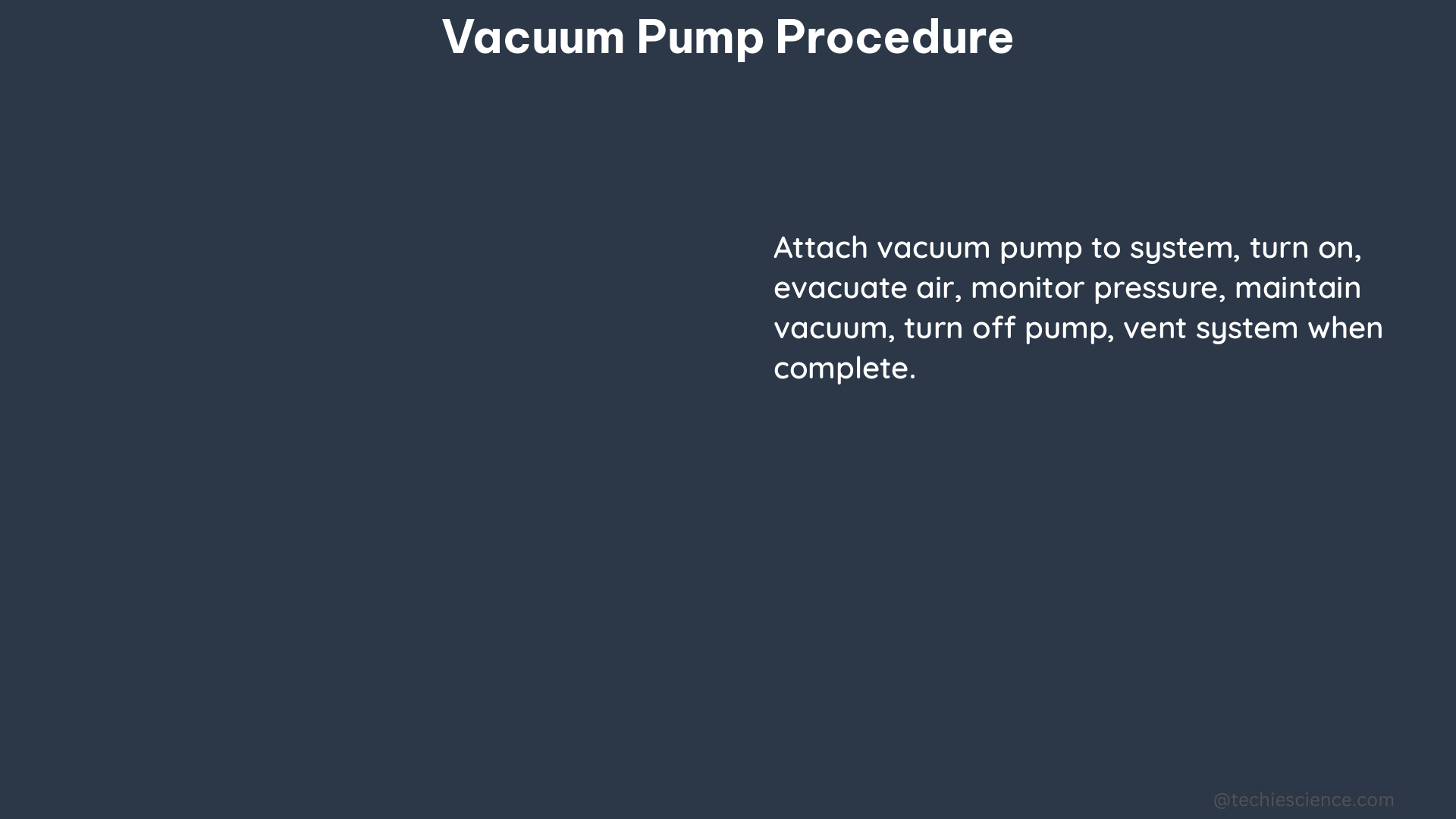 vacuum pump procedure