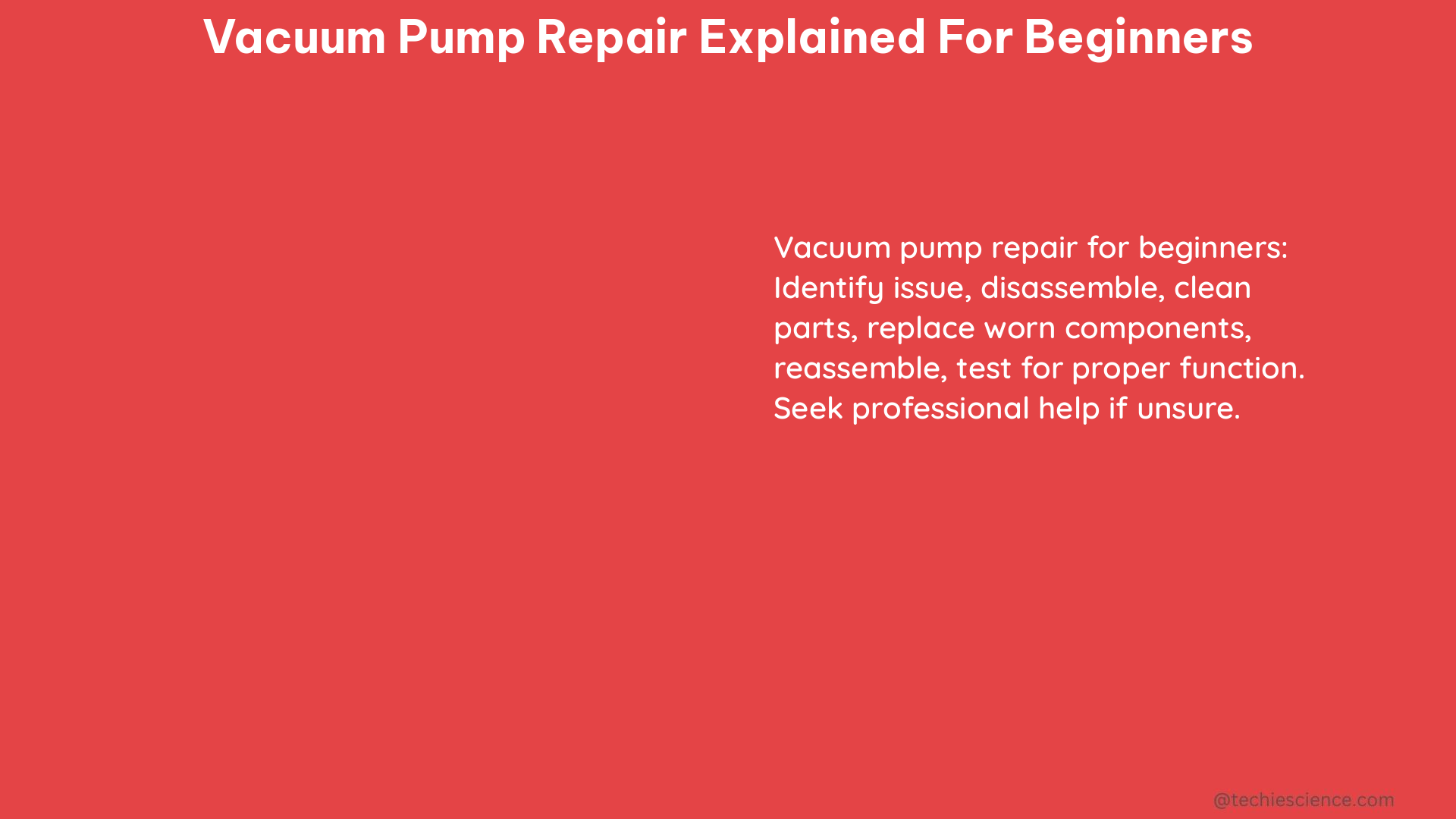 vacuum pump repair explained for beginners