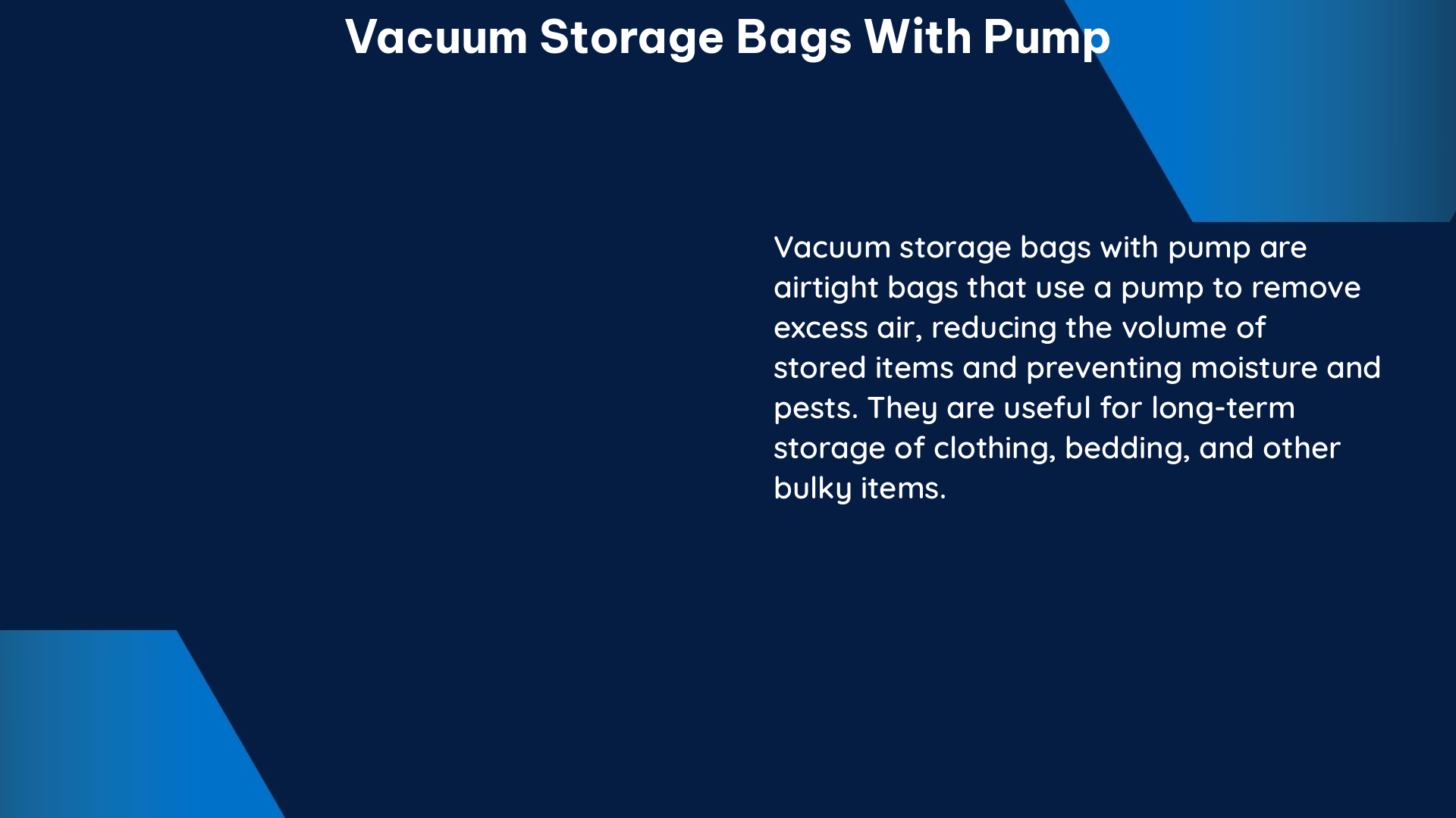 vacuum storage bags with pump