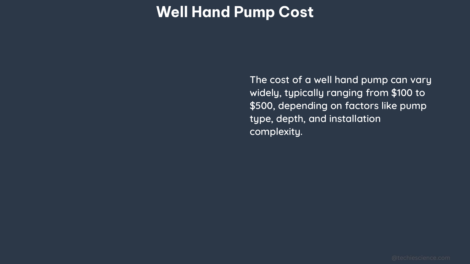 well hand pump cost