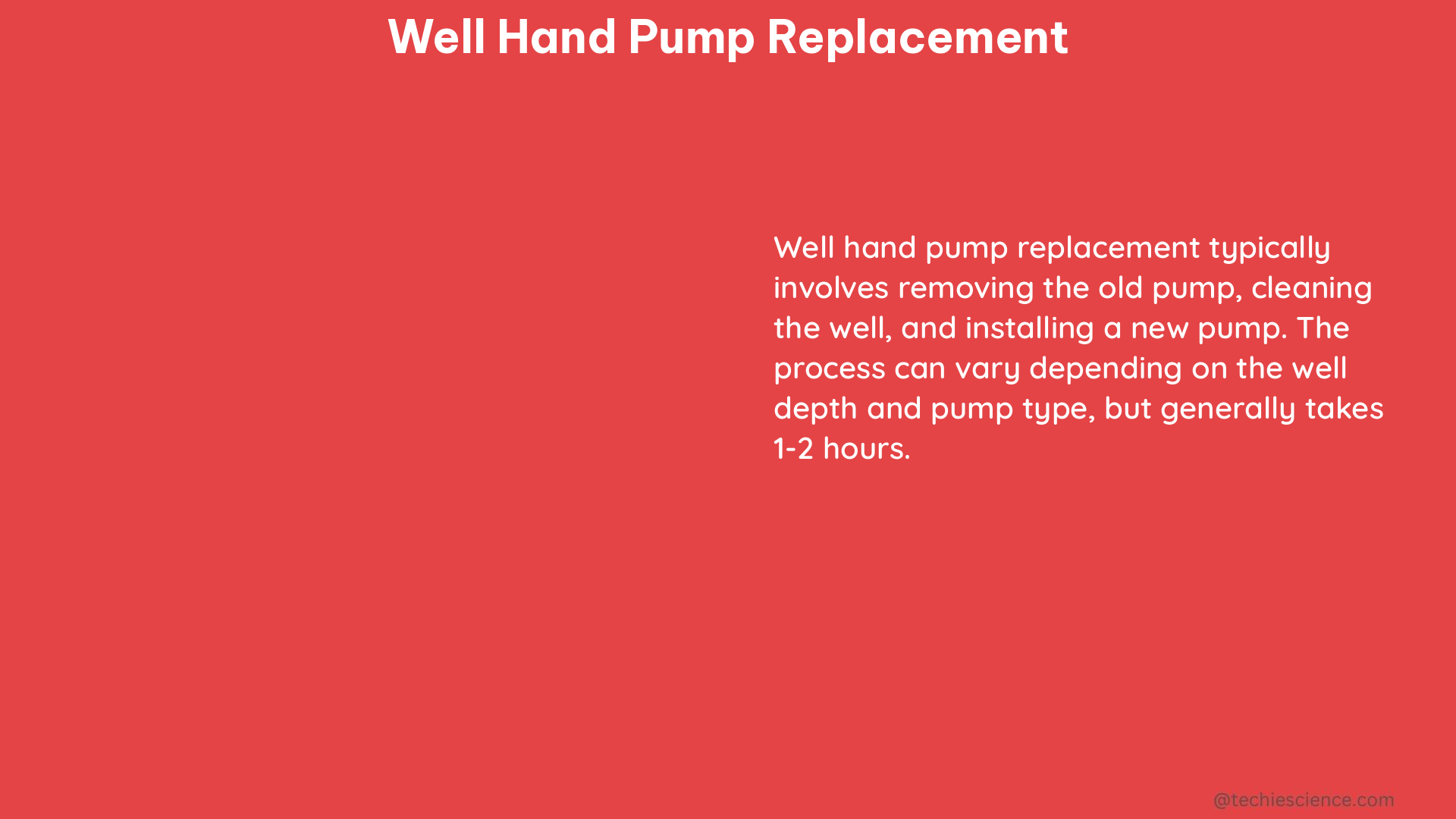 well hand pump replacement