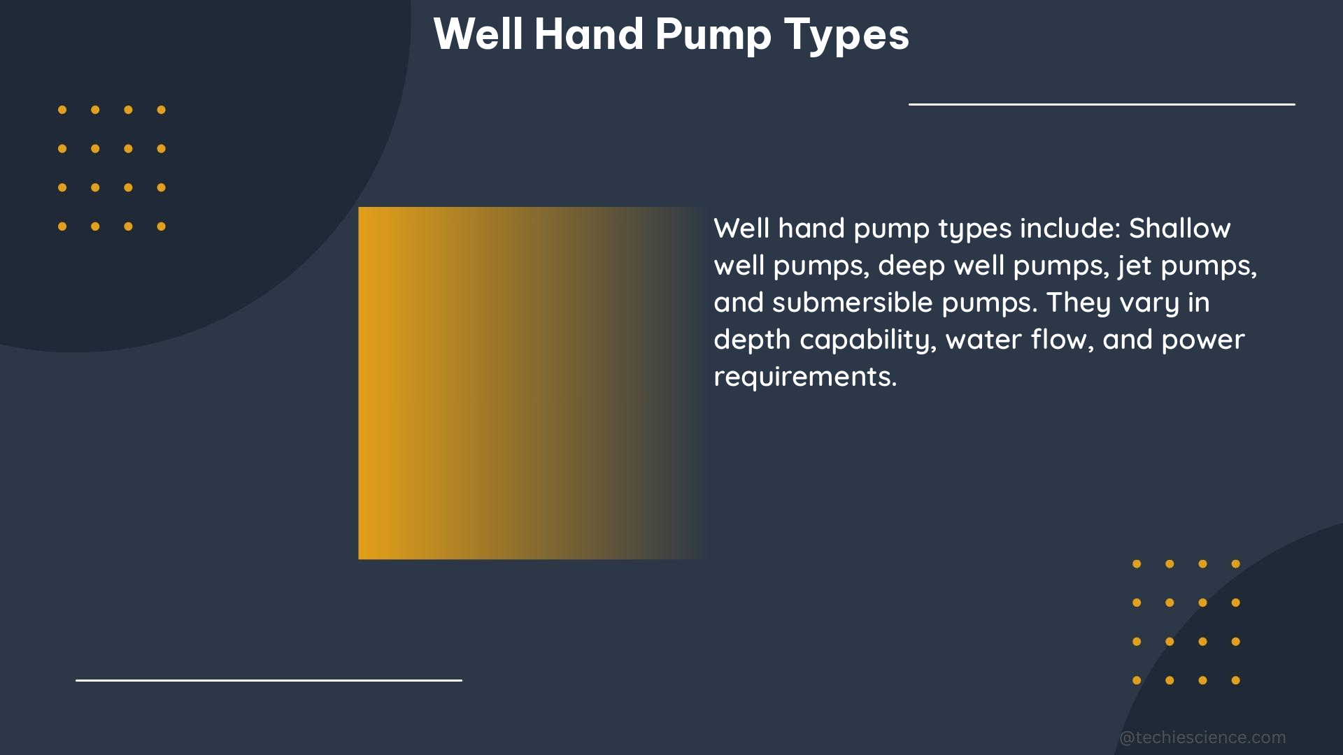 well hand pump types