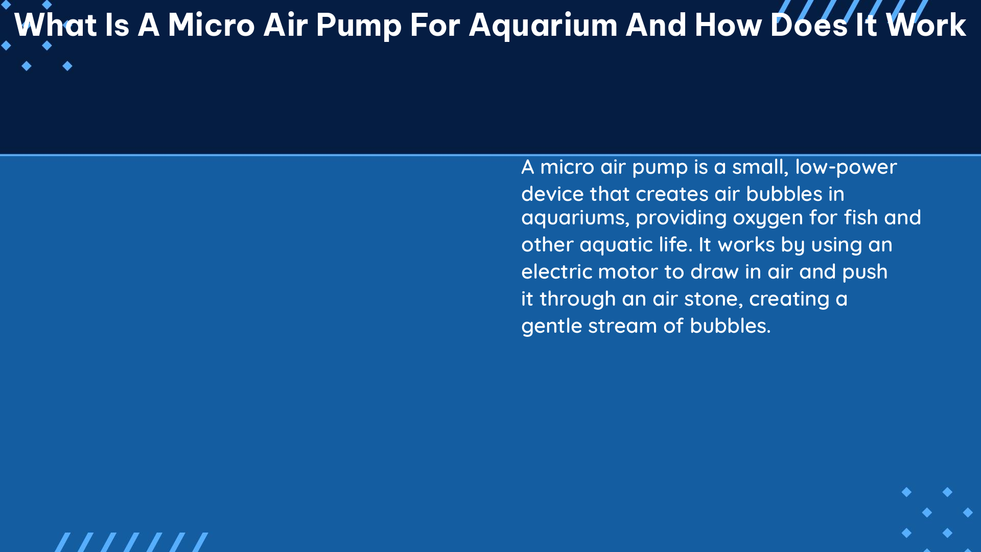 what is a micro air pump for aquarium and how does it work