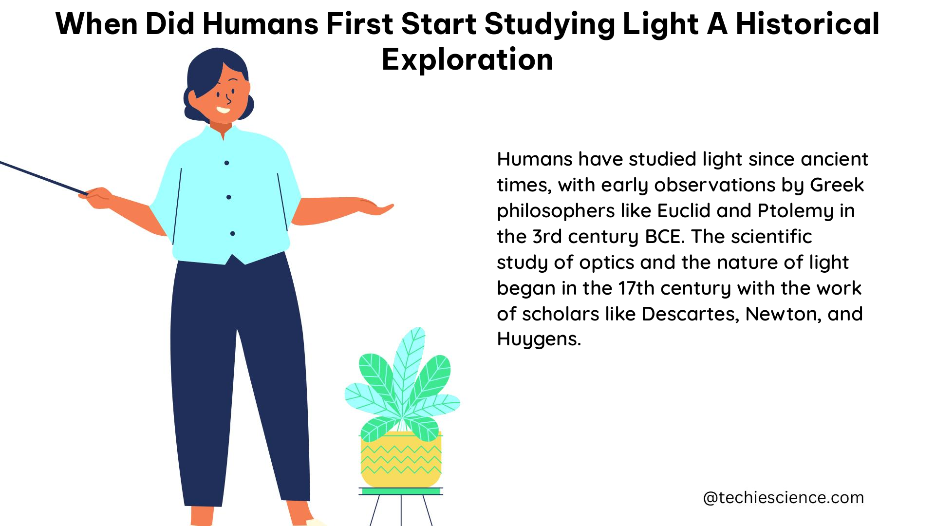 when did humans first start studying light a historical exploration