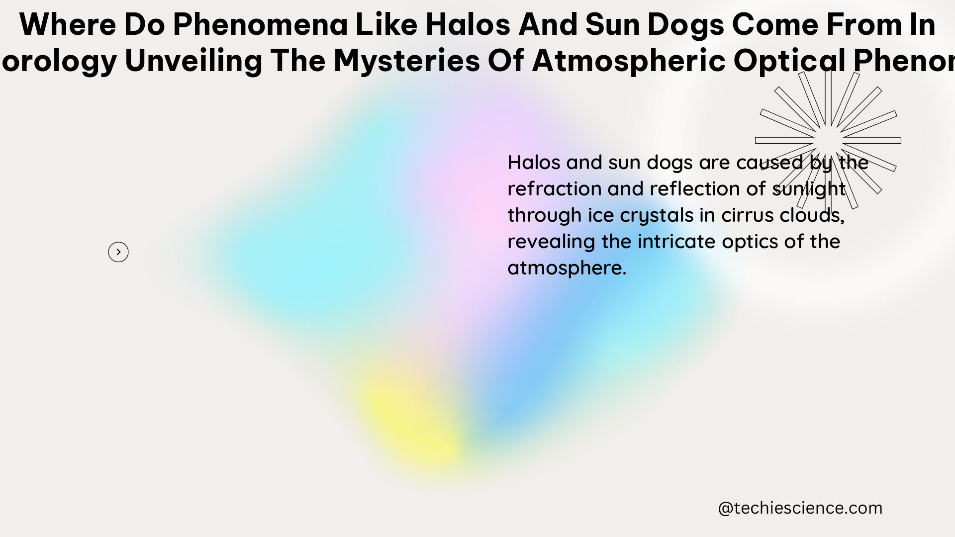 where do phenomena like halos and sun dogs come from in meteorology unveiling the mysteries of atmospheric optical phenomena