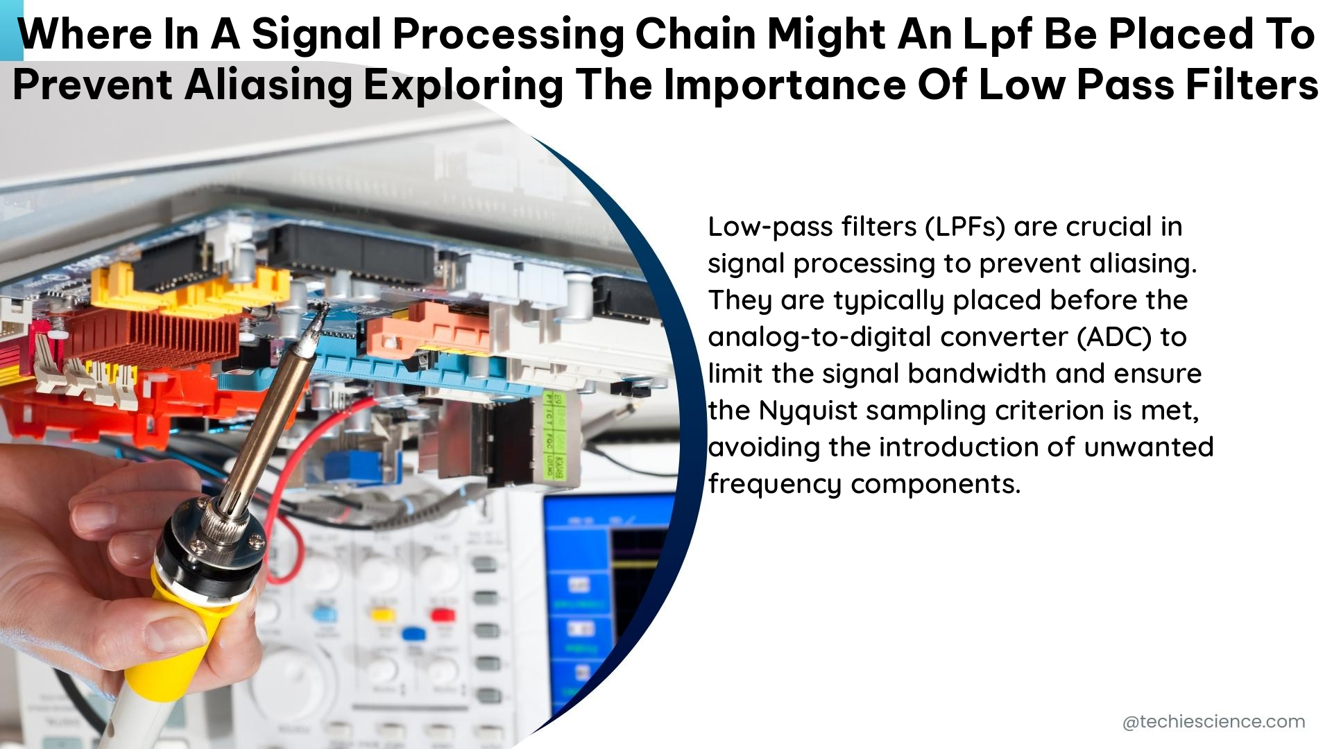 where in a signal processing chain might an lpf be placed to prevent aliasing exploring the importance of low pass filters