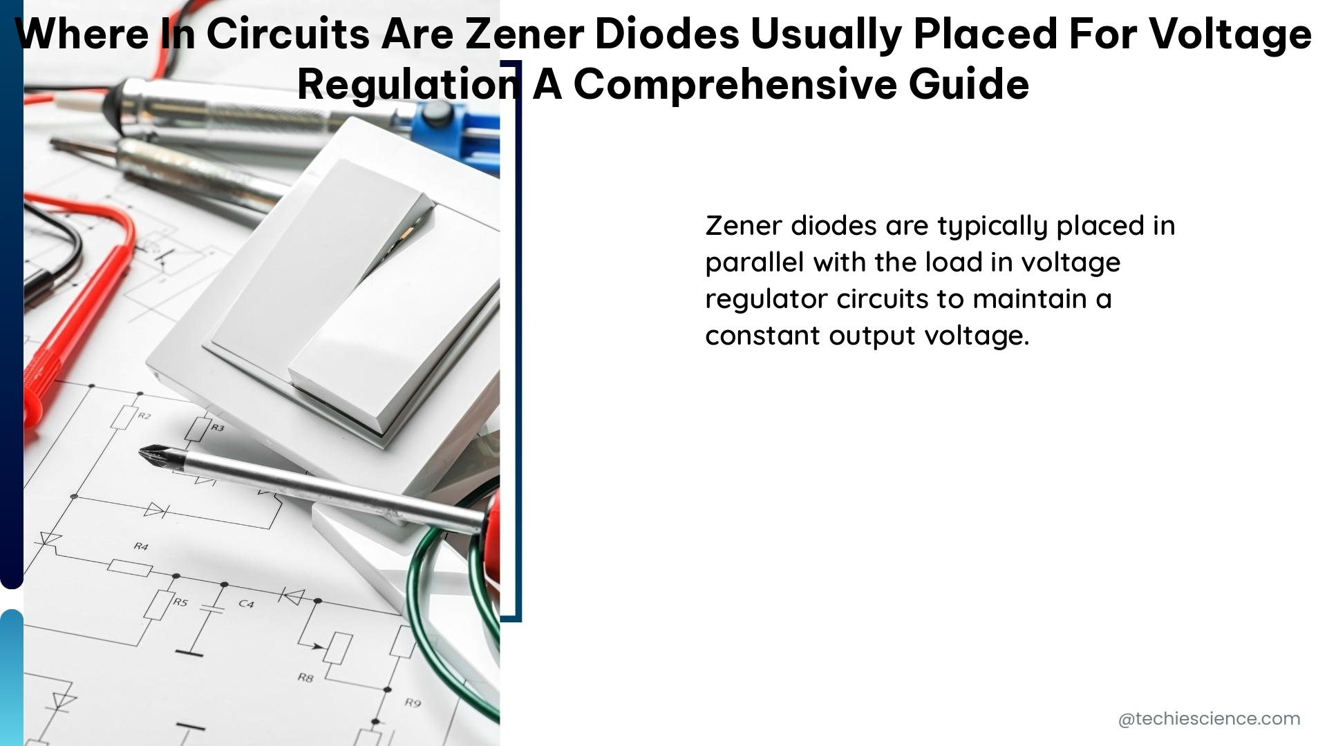 where in circuits are zener diodes usually placed for voltage regulation a comprehensive guide