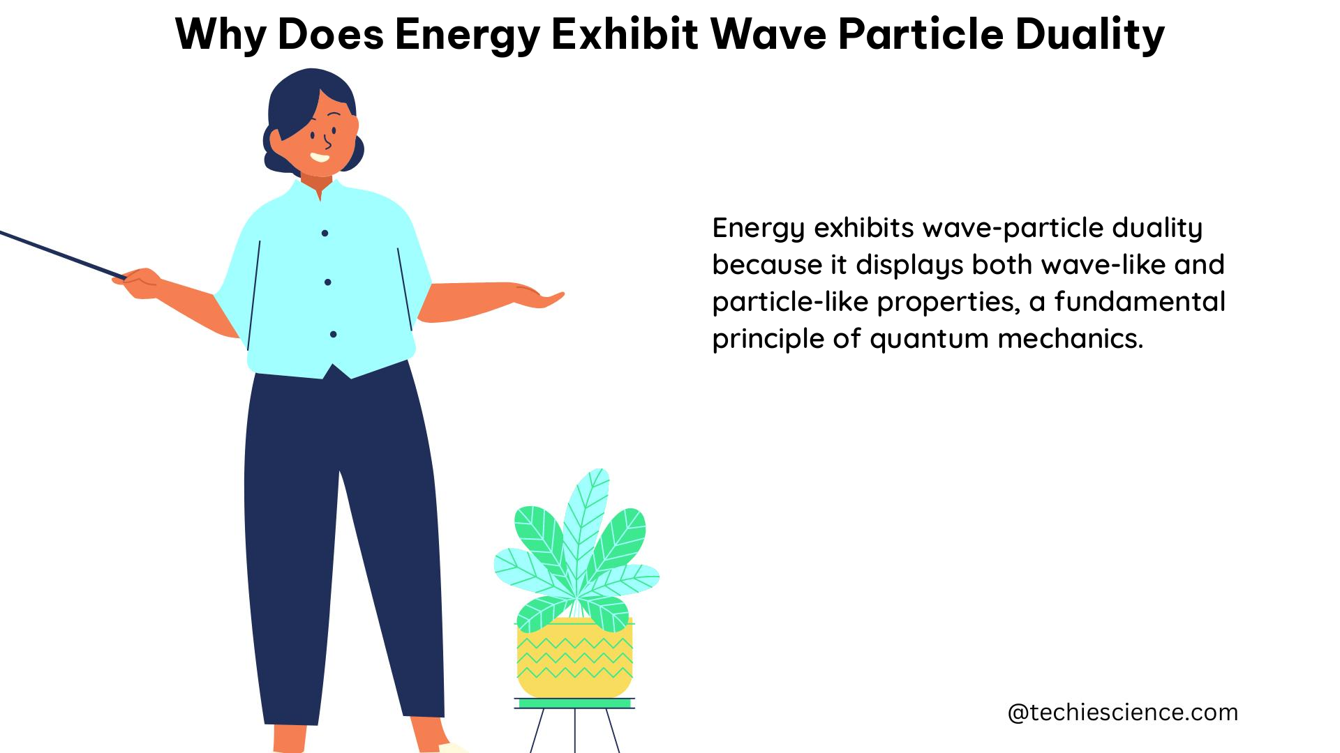 why does energy exhibit wave particle duality