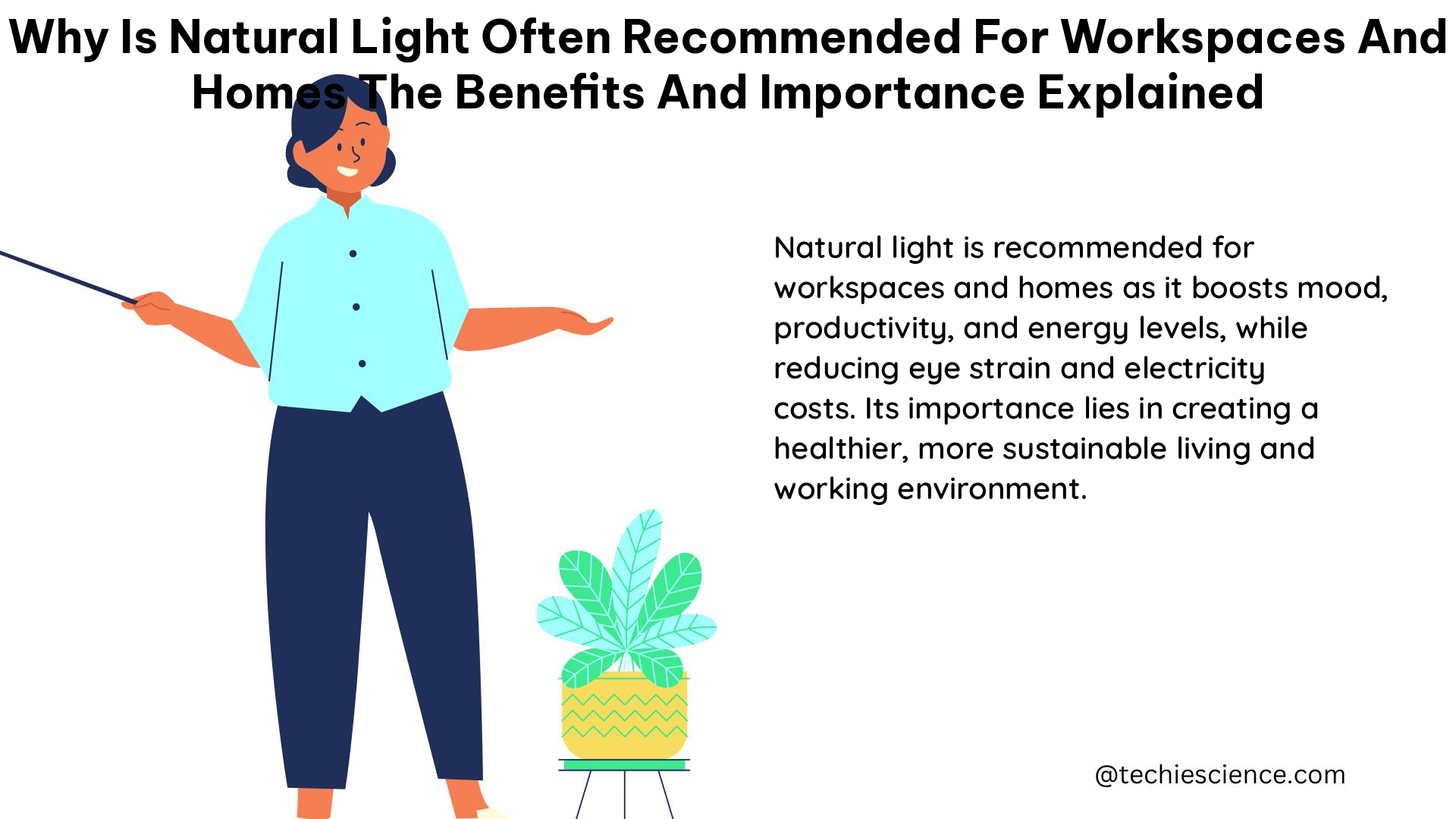 why is natural light often recommended for workspaces and homes the benefits and importance explained