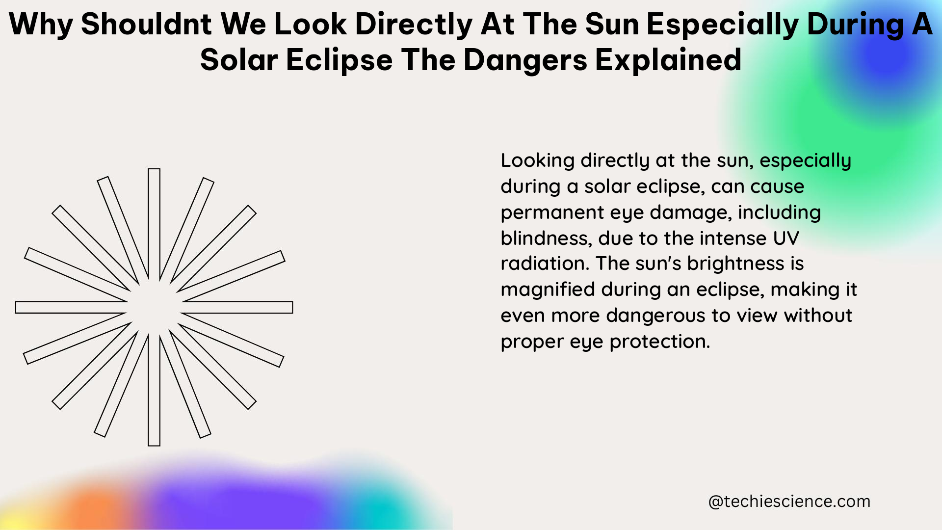 why shouldnt we look directly at the sun especially during a solar eclipse the dangers explained