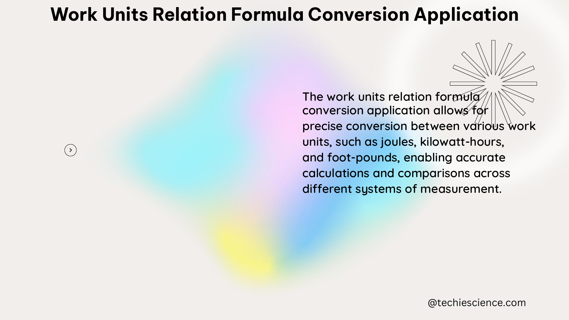 work units relation formula conversion application