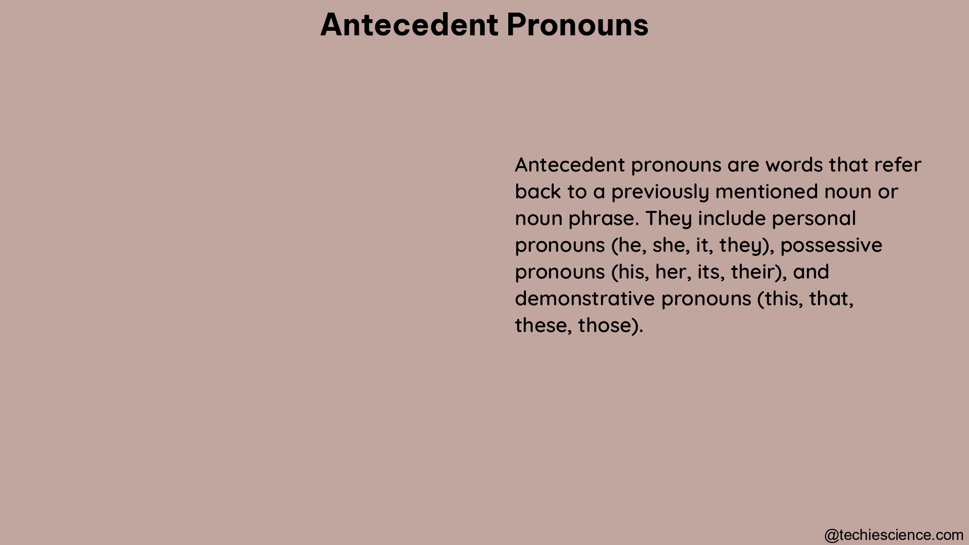 antecedent pronouns