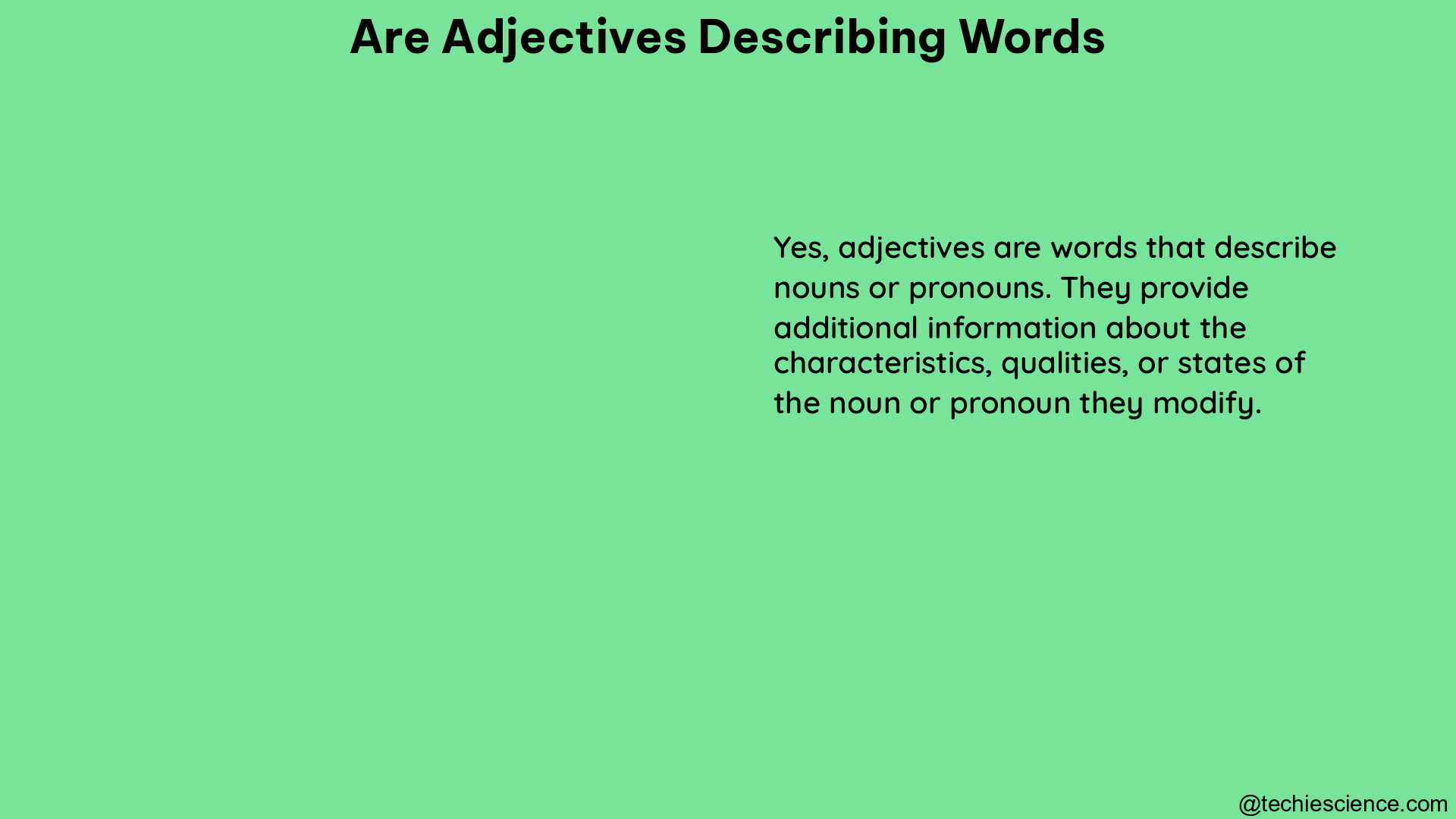 are adjectives describing words