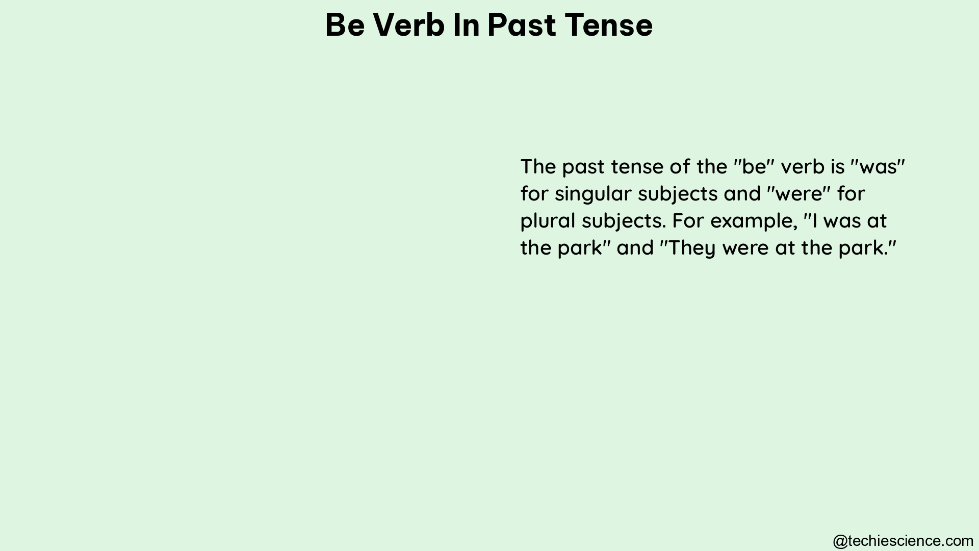 be verb in past tense