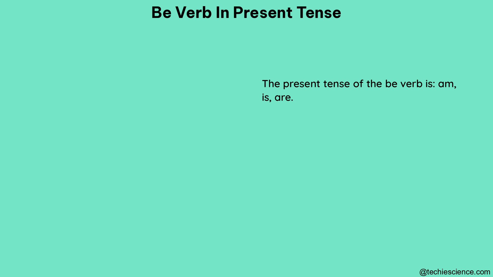 be verb in present tense