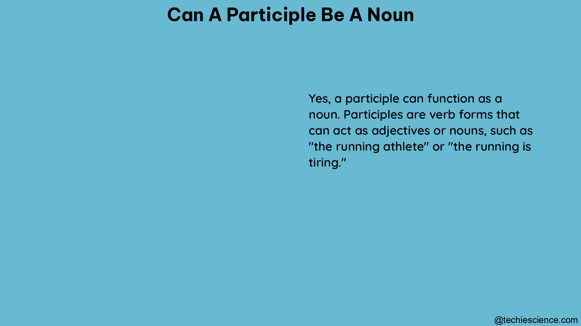 can a participle be a noun