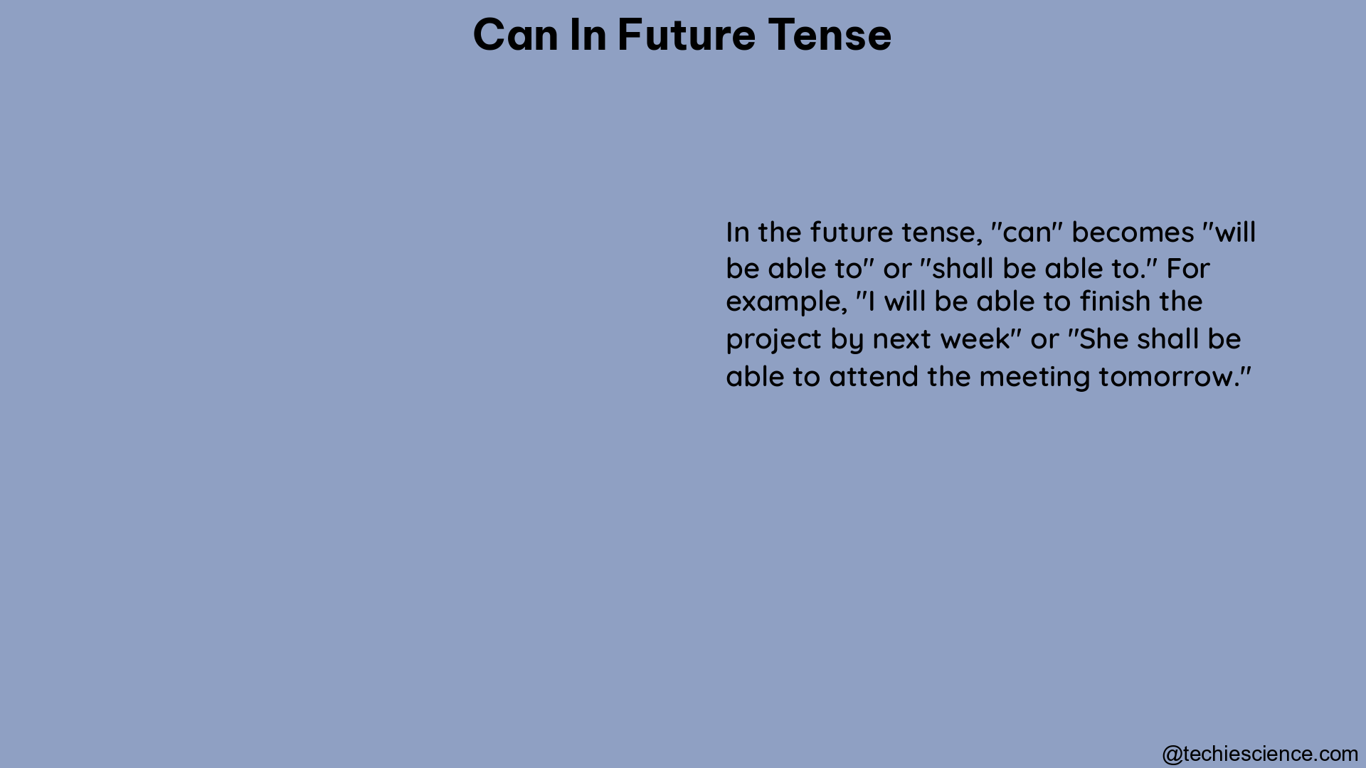 can in future tense