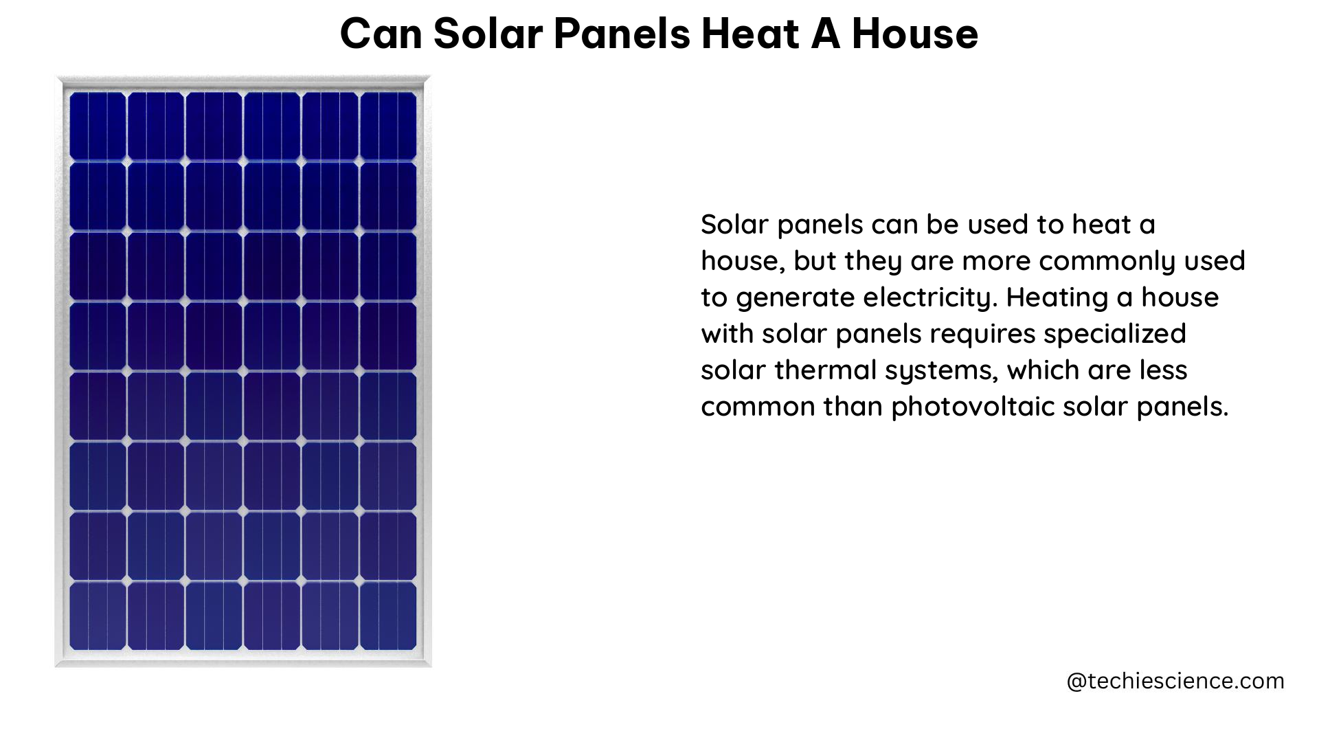 can solar panels heat a house