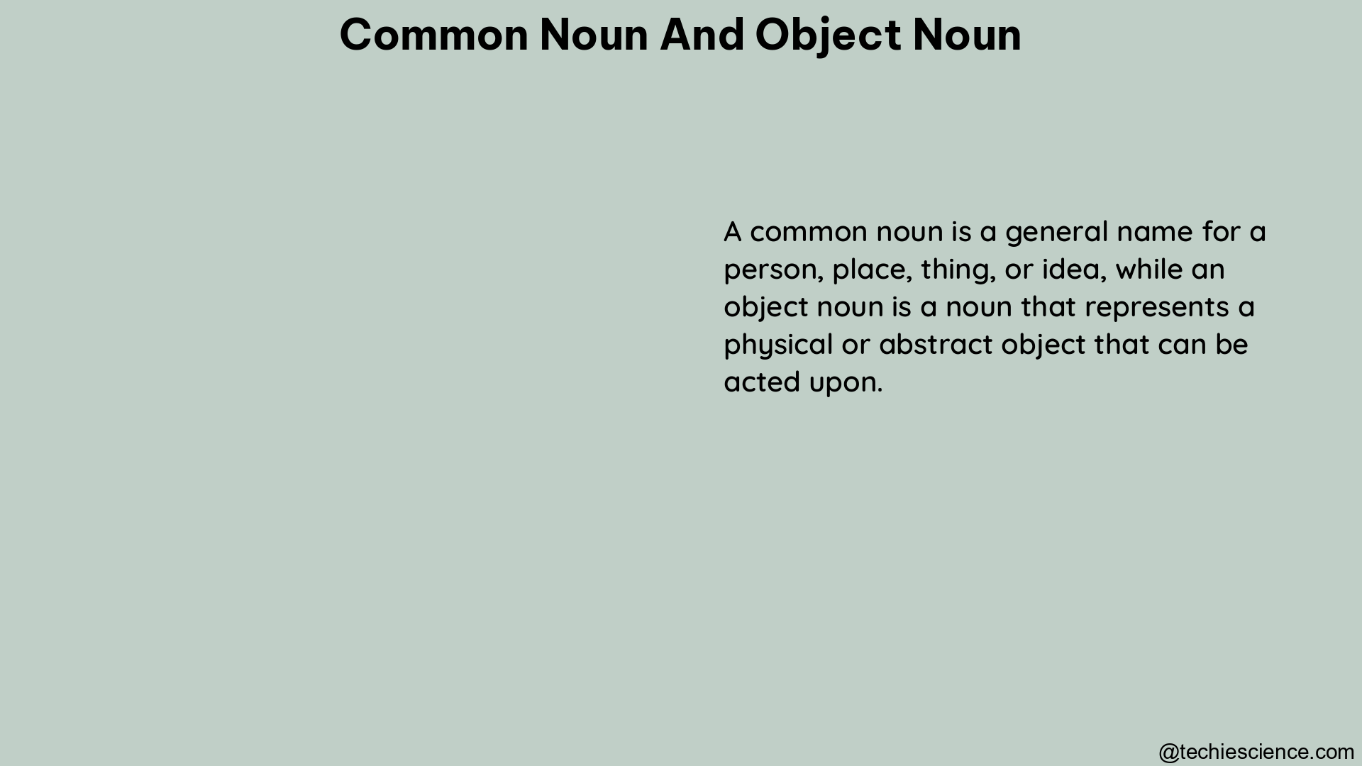 common noun and object noun