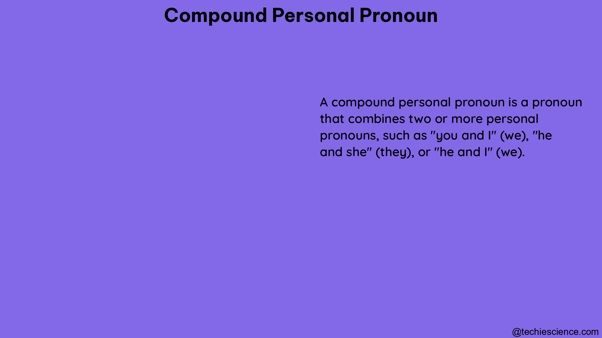 compound personal pronoun