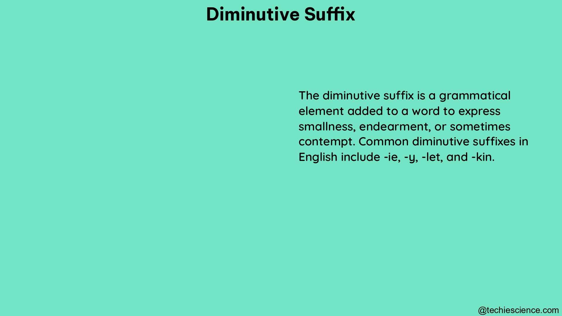 diminutive suffix