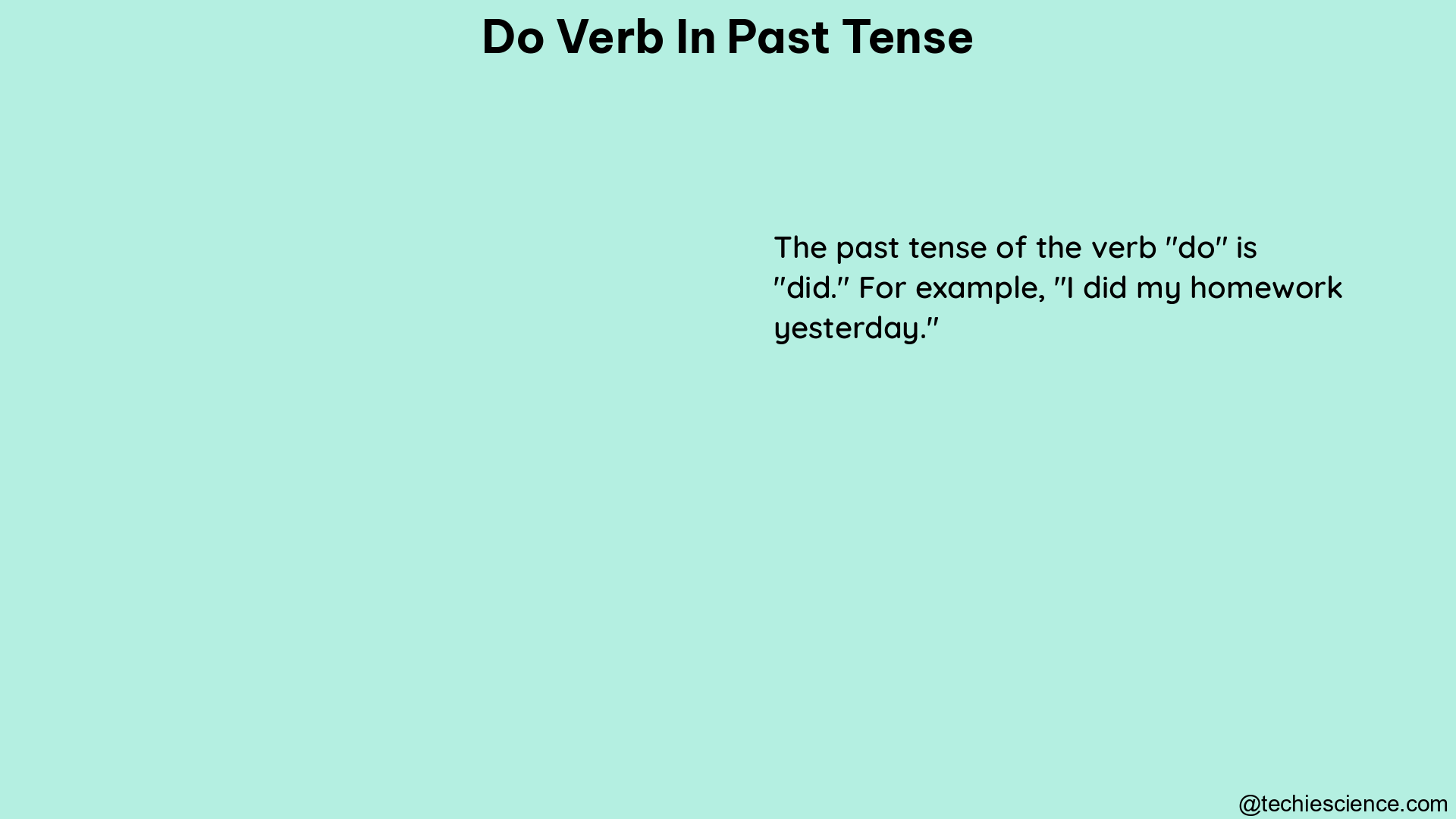 do verb in past tense