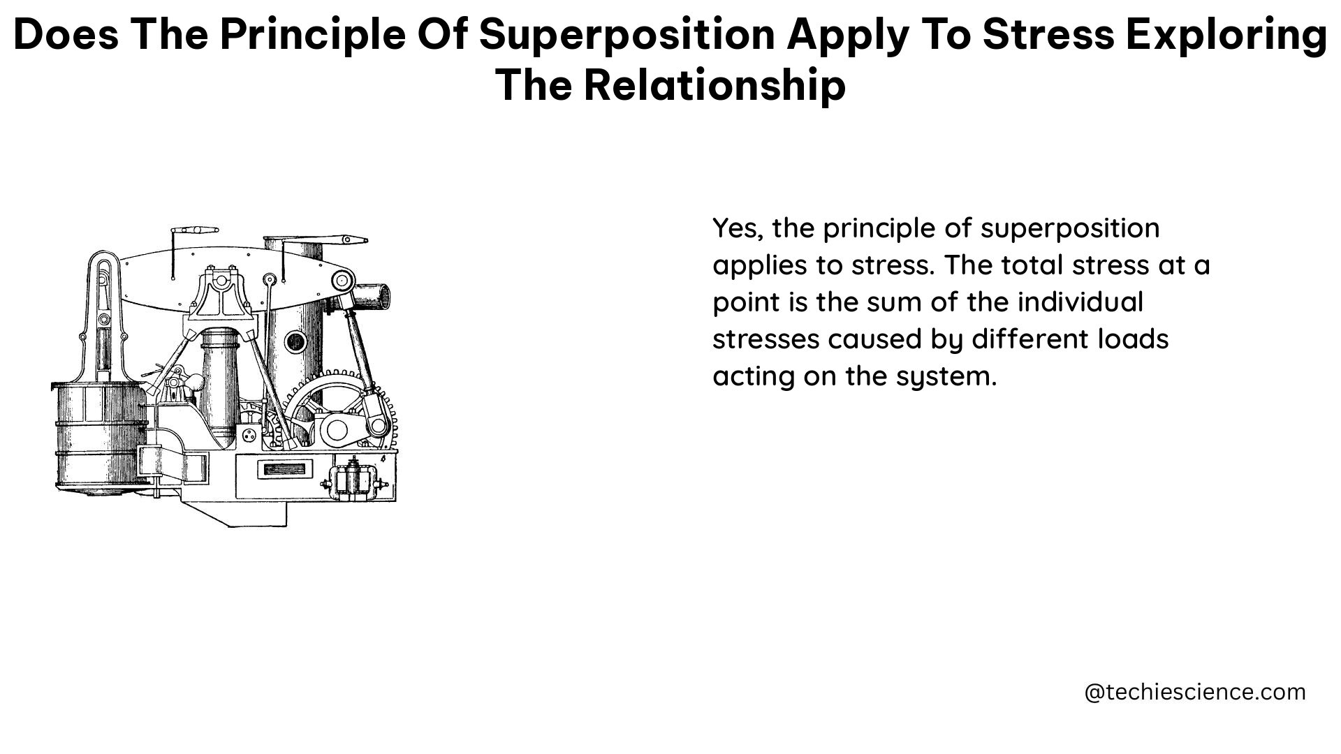 does the principle of superposition apply to stress exploring the relationship