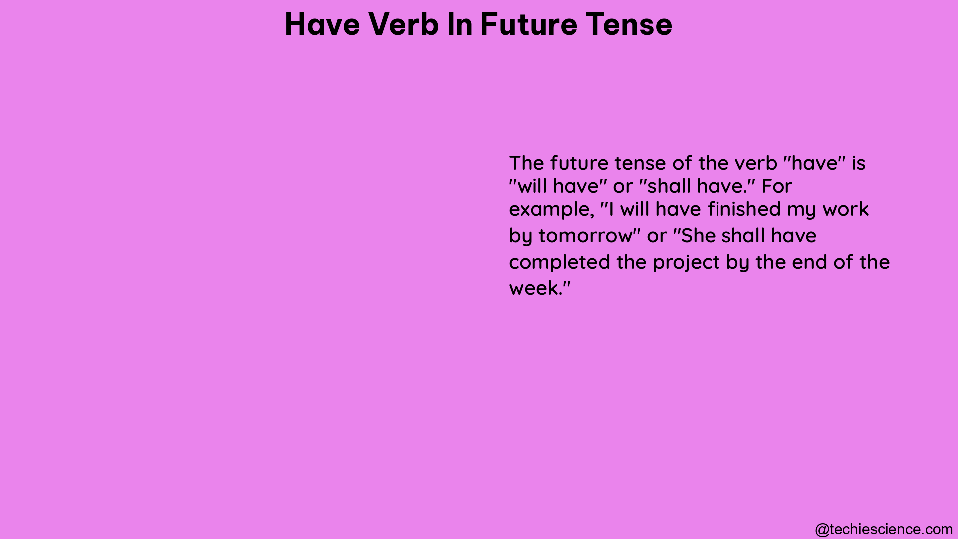 have verb in future tense