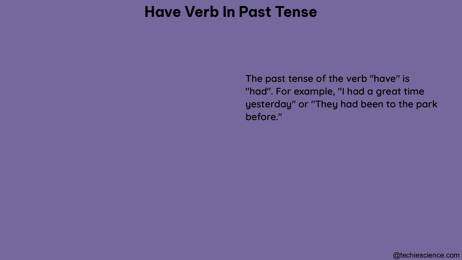 have verb in past tense