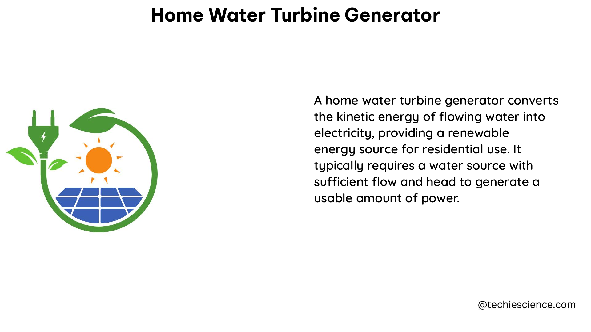 home water turbine generator