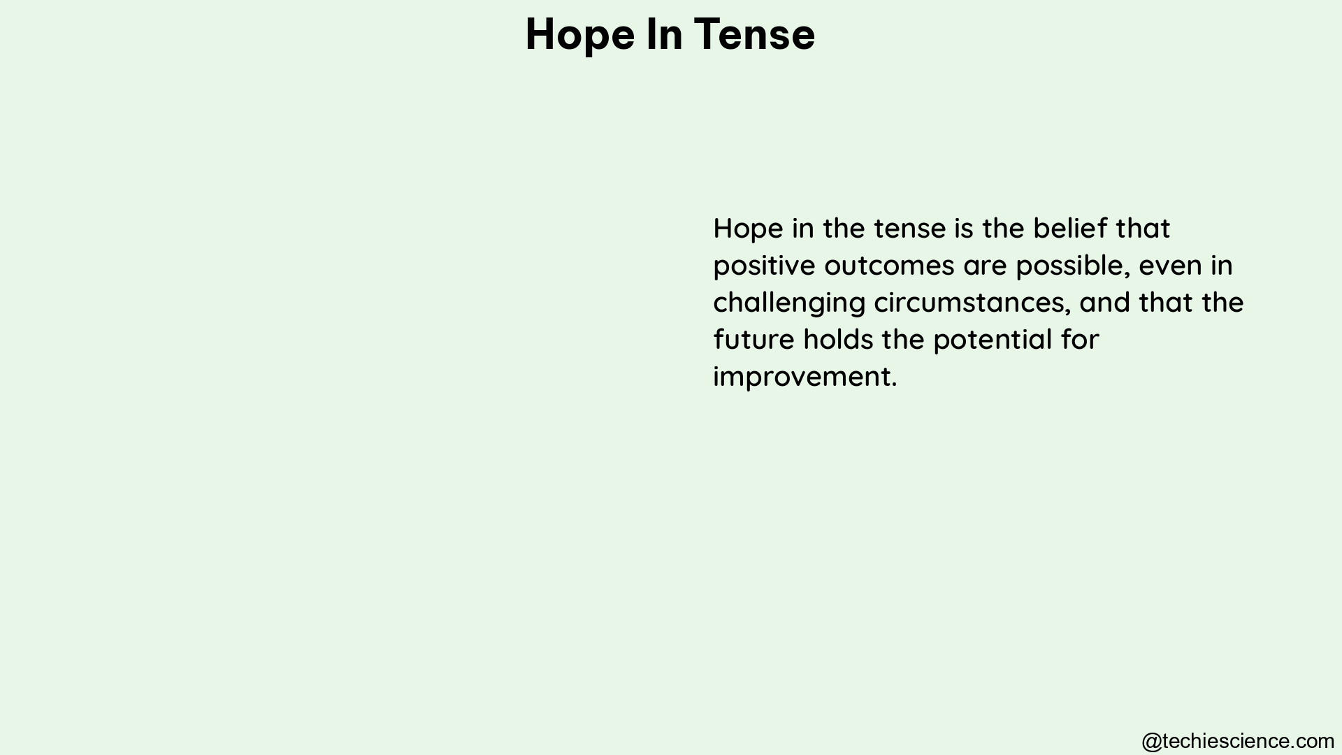 hope in tense