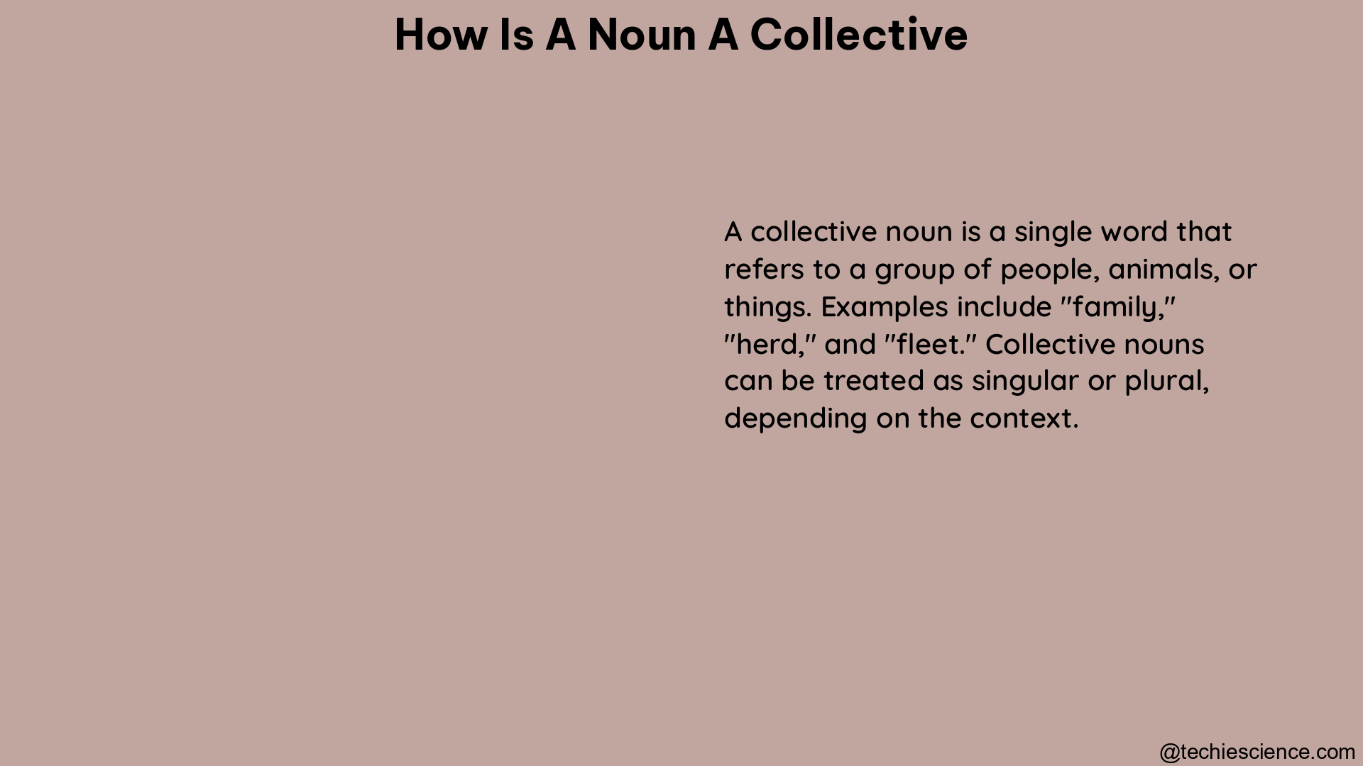 how is a noun a collective