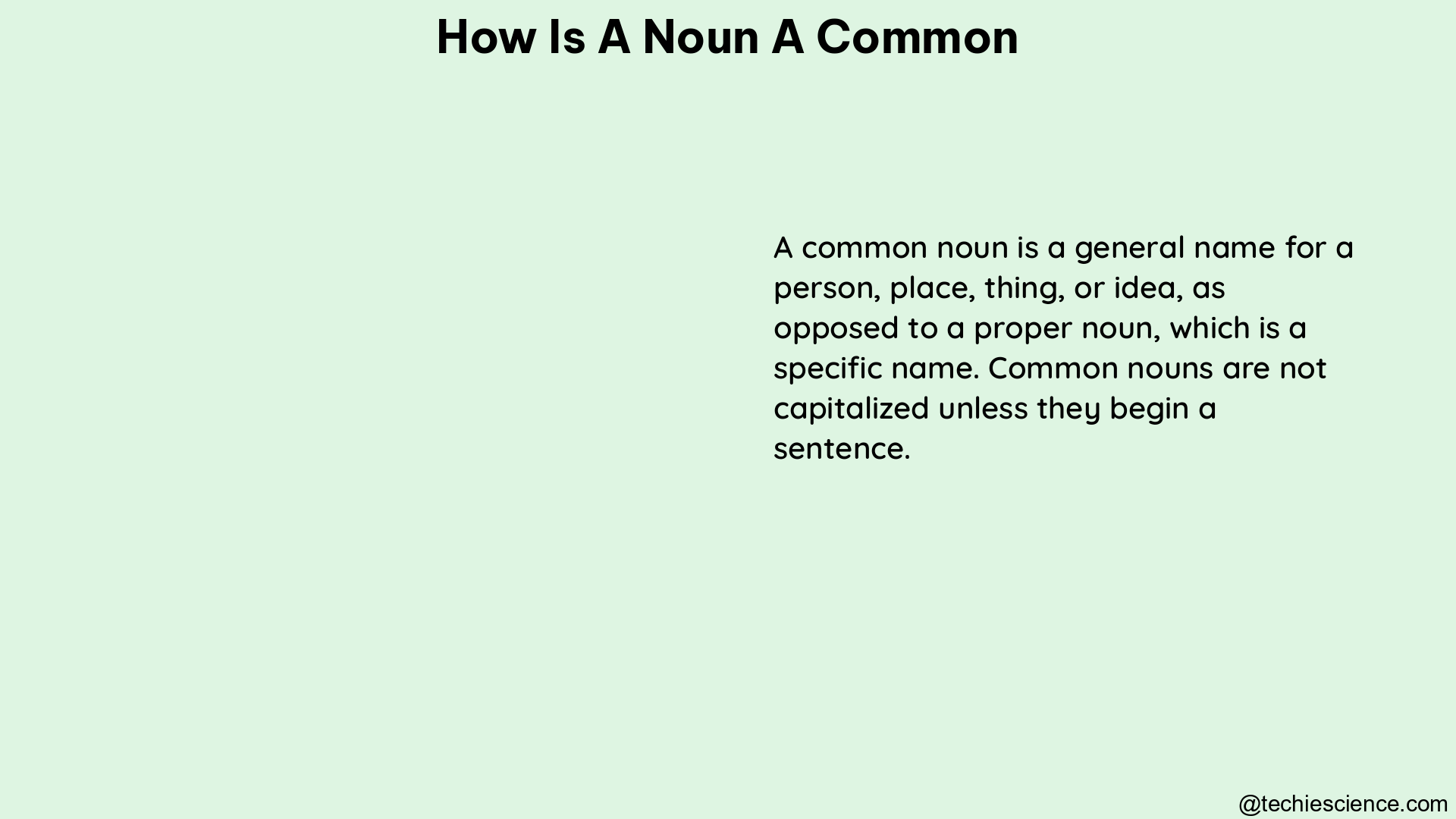 how is a noun a common