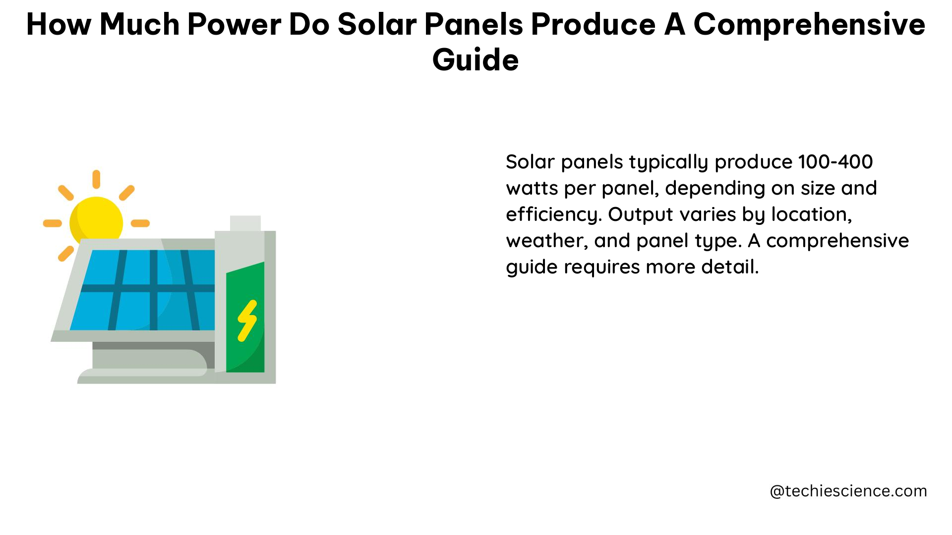 how much power do solar panels produce a comprehensive guide